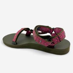 Teva Original Universal Pink Brown Womens Sandal Slip-On