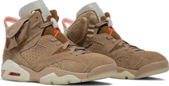 Nike Mens Travis Scott x Air Jordan 6 Retro Sneakers - 'British Khaki'