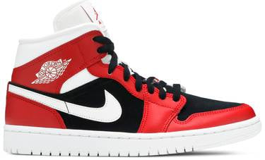 Nike Womens Air Jordan 1 Mid Sneakers - 'Gym Red Black'