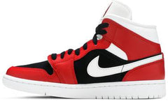 Nike Womens Air Jordan 1 Mid Sneakers - 'Gym Red Black'