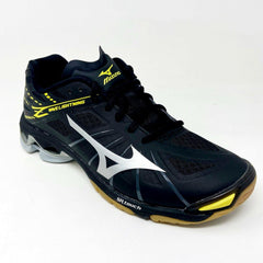 Mizuno Wave Lightning Z Black Silver Yellow Womens Traction Volleyball Shoes