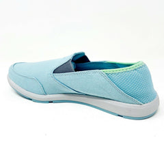 XtraTuf Yellowtail Sky Blue Slip Resistant Womens Canvas  Slip On Work Shoes