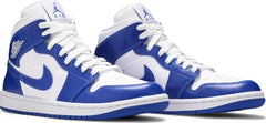 Nike Womens Air Jordan 1 Mid Sneakers - 'Kentucky Blue'