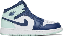 Nike Grade School Womens Air Jordan 1 Mid Sneakers - 'Blue Mint'