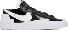 Nike Mens Sacai x Blazer Low Sneakers - 'Black Patent'