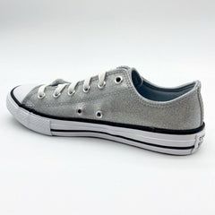 Converse CTAS Ox Wolf Grey Glitter Kids Casual Shoes 666896C