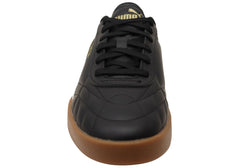 Puma Club II Indoor Mens Comfortable Lace Up Shoes Black White