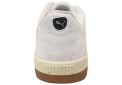 Puma Tifosi Calcio LS Mens Comfort Lace Up Casual Shoes White Black