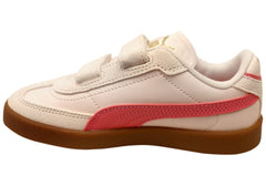 Puma Club II Era V PS Kids Girls Comfortable Adjustable Strap Sneakers
