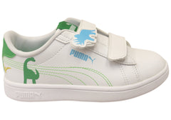 Puma Smash 3.0 Dino V PS Kids Boys Adjustable Strap Sneakers