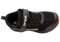 Sfida Switch Kids Boys Adjustable Strap Athletic Shoes Black Red
