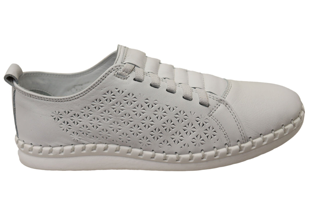 Orizonte Stride Womens European Leather Comfortable Slip On Shoes