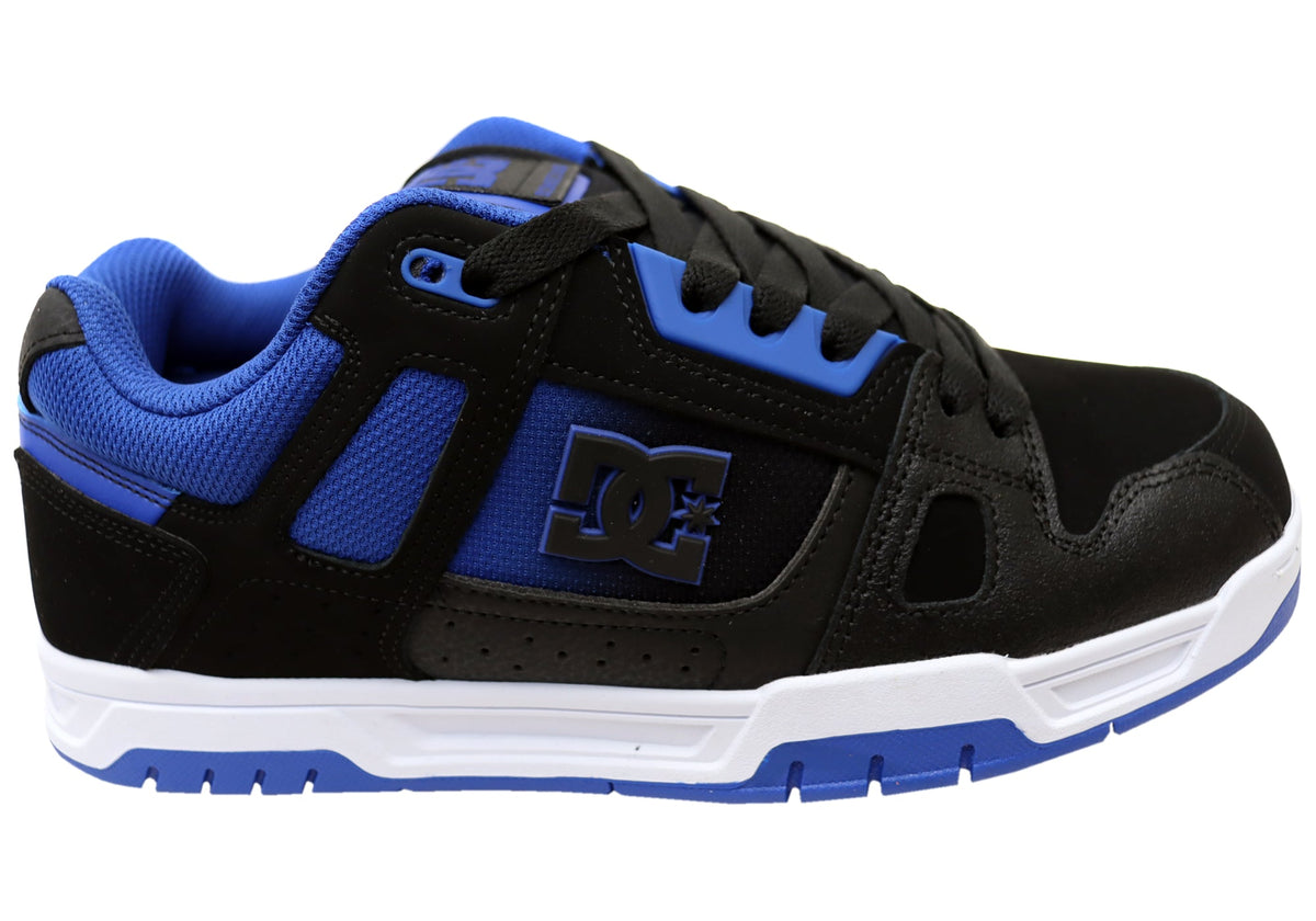 DC Shoes Mens Stag Comfortable Leather Shoes Fade Out Indigo
