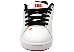 DC Shoes Mens Comfortable Leather Net Shoes White Black Athletic Red