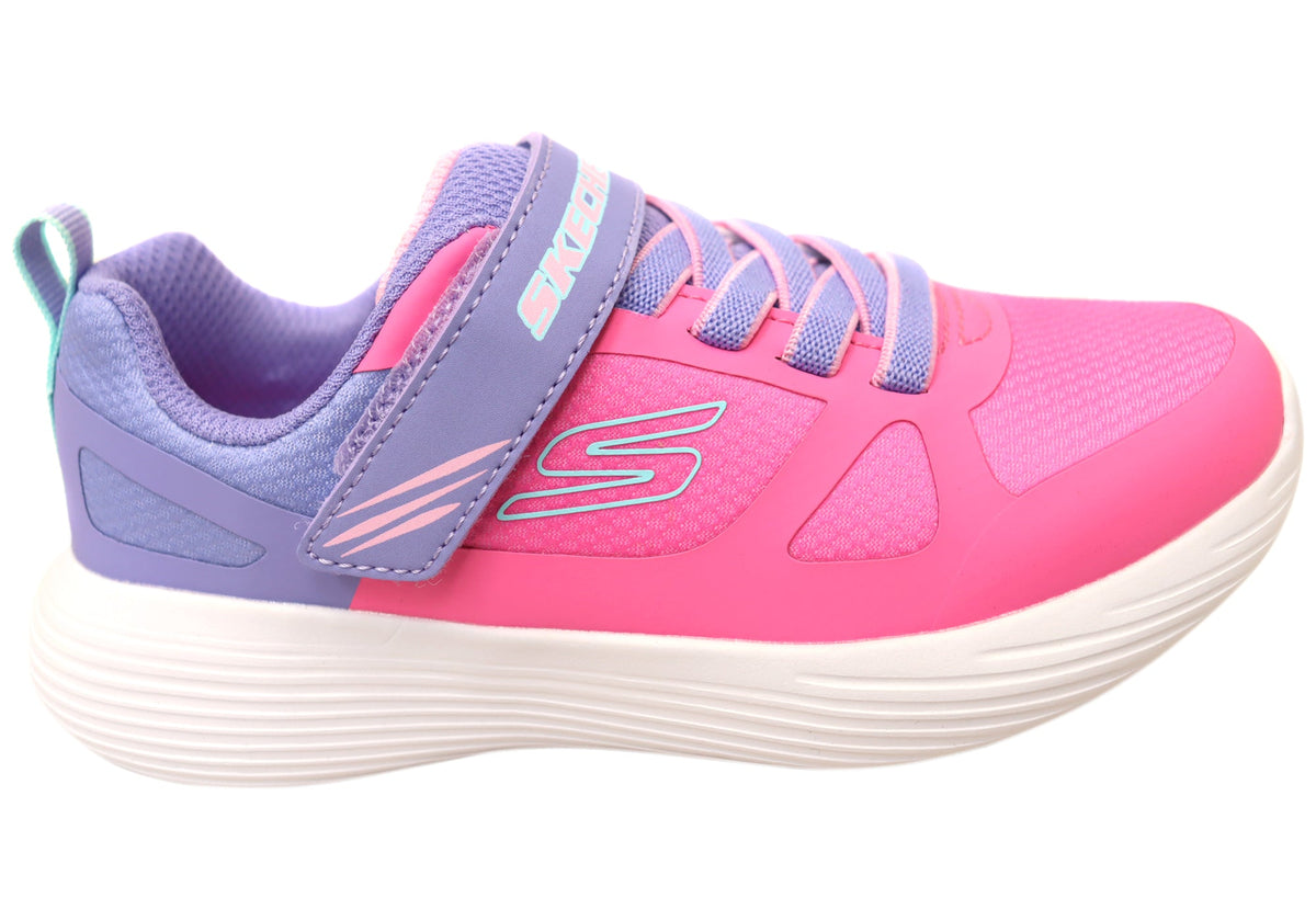 Skechers Kids Girls Go Run 400 V2 Trace Track Shoes Pink Lavender