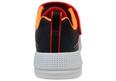 Skechers Boys Kids Microspec Advance Comfortable Shoes Red Black