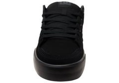 DC Shoes Mens Comfortable Leather Pure Lace Up Shoes Black Black Black
