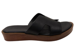 Orizonte Vividvibe Womens Comfortable European Leather Slides Sandals