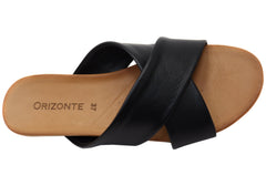 Orizonte Lovestep Womens Comfortable European Leather Slides Sandals