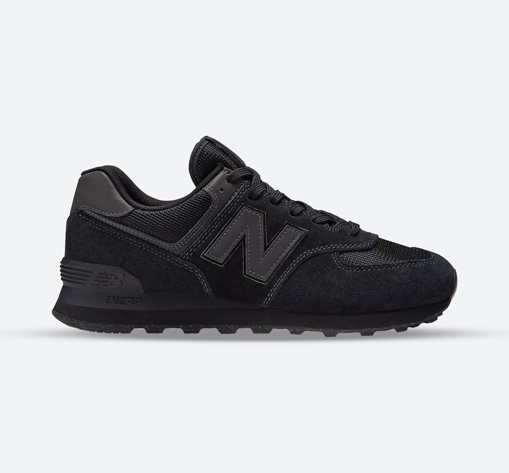 Men's Wide Fit New Balance ML574EVE Walking/Running Trainers - Exclusive - Black