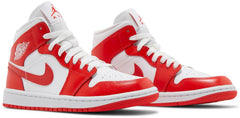 Nike Womens Air Jordan 1 Mid Sneakers - 'Habanero Red'