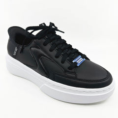 Skechers Cordova Classic New Reign Black White Womens  Slip On Sneakers