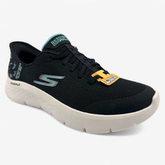 Skechers Go Walk Flex Eva Black Aqua Womens Athletic Sneaker