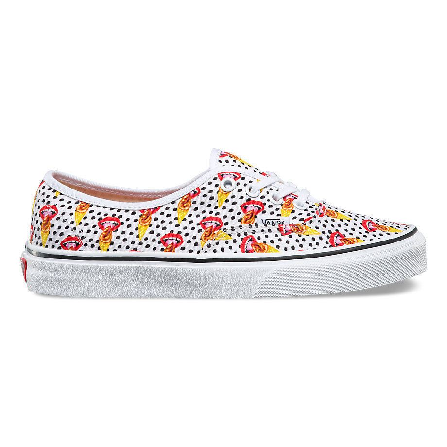 VANS Authentic Kendra Dandy I Scream Ice Cream Polka Dot White Womens Shoes