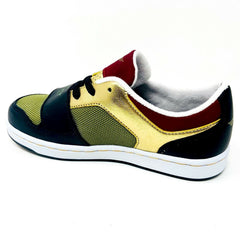 Creative Recreation Cesario Lo Black Olive Burgundy Gold Youth Kids Sneakers