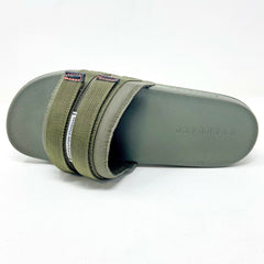 STNDRD Standard Los Angeles Monaco Double Strap Olive Womens Slide Sandals