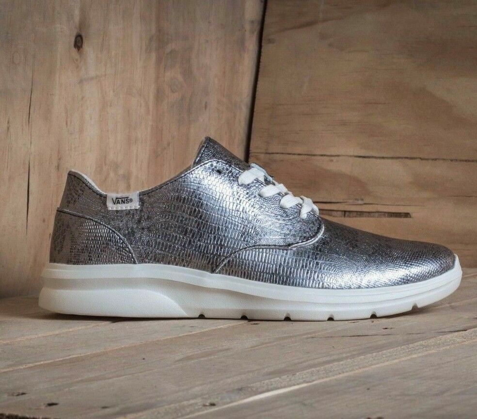 VANS ISO 2 (Disco Python) Blanc Metallic Silver UltraCush Womens Casual Sneakers