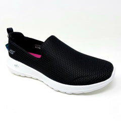 Skechers Go Walk Joy Black White Womens Wide Width Slip on Shoes