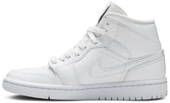 Nike Womens Air Jordan 1 Mid Sneakers - 'White Snakeskin'